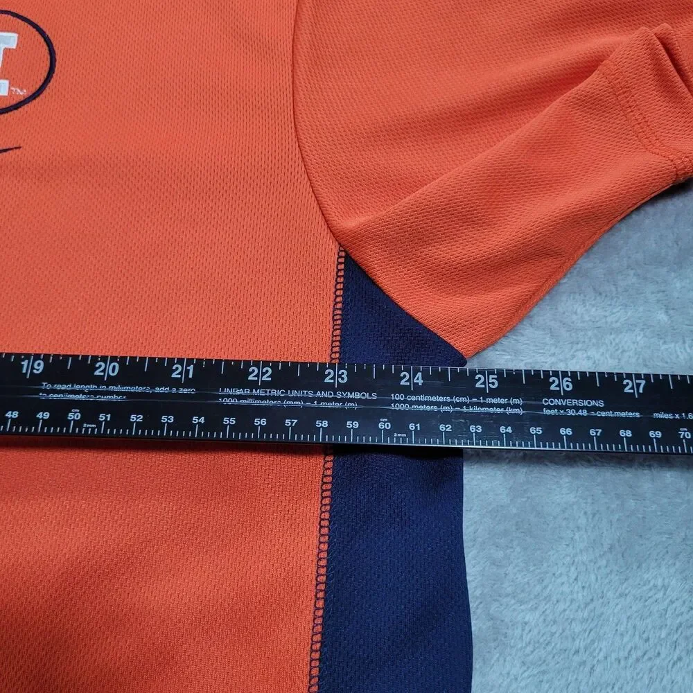 Illinois Fighting Illini Shirt Mens XL Orange NCAA Basketball Nike Fit Dry Polo
